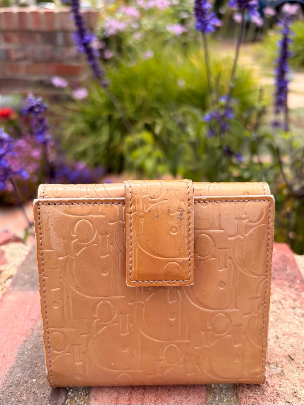 Authentic Christian Dior Vintage Patent Leather Wallet